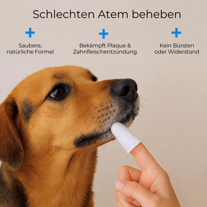 Plaly- Zahnpflege Finger- Wischtücher für Haustiere