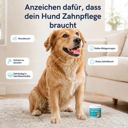 Plaly- Zahnpflege Finger- Wischtücher für Haustiere